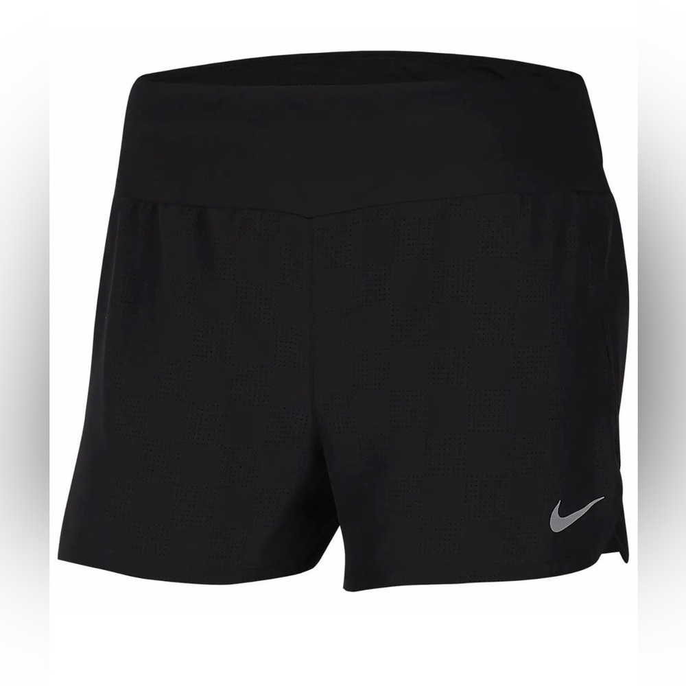 Nike Women's Crew Shorts Black Perforated Woven Fabric Size 2XL - Picture 4 of 13